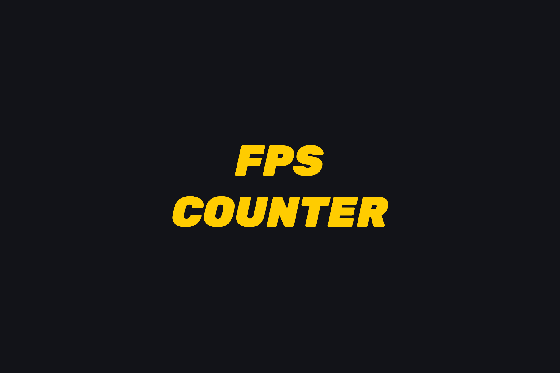 Unity FPS Counter