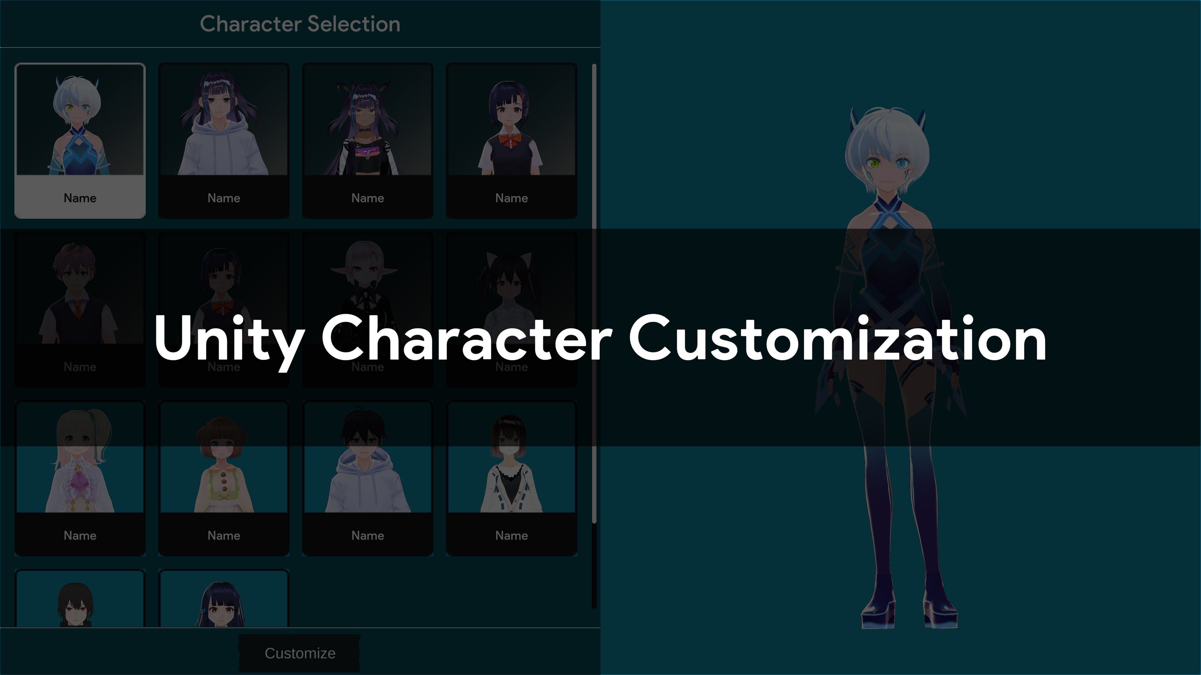 Unity Character Customization Showcase